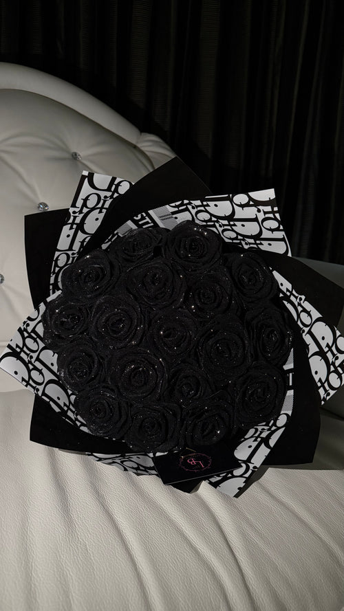 Black Glitter Dior Bouquet